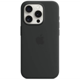 Husa de protectie Apple Silicone Case with MagSafe iPhone 15 Pro, Black