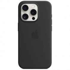 Husa de protectie Apple Silicone Case with MagSafe iPhone 15 Pro, Black