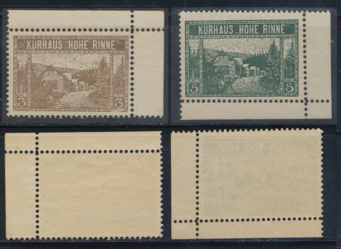 Posta locala Paltinis - Hohe Rinne - serie neuzata 2 timbre 1910 MNH