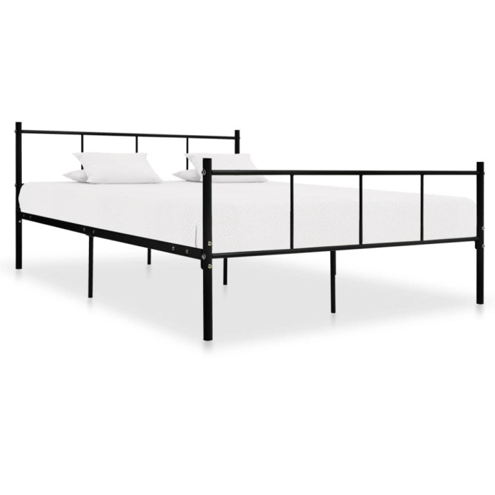 vidaXL Cadru de pat, negru, 140 x 200 cm, metal 284639