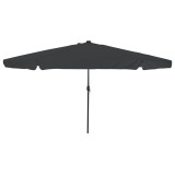 vidaXL Umbra de grădină cu lumini LED &Oslash;395 x 245 cm antracit