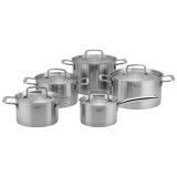 Set 10 Oale Inox Zokura, Inductie, Baza 3 Straturi, Capac Sticla, 1.7-5.7L, Compatibil Masina de Spalat Vase