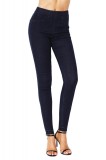 C656-44 Jeans casual cu aspect mulat si talie pe elastic, S