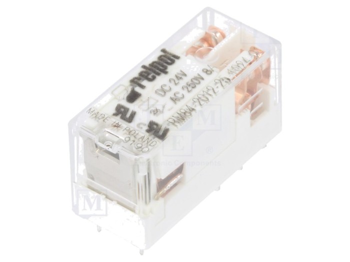 Releu electromagnetic DPDT 24VDC 8A PCB