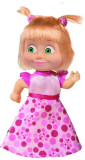 Papusa Masha cu rochita roz, 12 cm