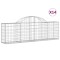 Cosuri gabion arcuite 14 buc, 200x30x60/80 cm, fier galvanizat