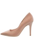 CH2522-152 Pantofi escarpen cu varf ascutit din piele lacuita