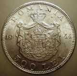 R.217 ROMANIA WWII MIHAI I 500 LEI 1944 XF ARGINT