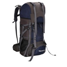 Rucsac tactic militar pentru drumetie, cu husa de ploaie, 90 litri, 25 kg, 74x32x20 cm, gri albastru Household NewTrend
