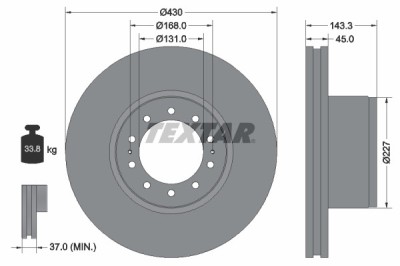TEXTAR 93186700 Disc frana foto
