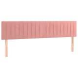 Cumpara ieftin Tablii de pat, roz, 160x5x78/88 cm, catifea