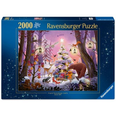 Ravensburger - Puzzle Craciunul in padure 2000 piese foto