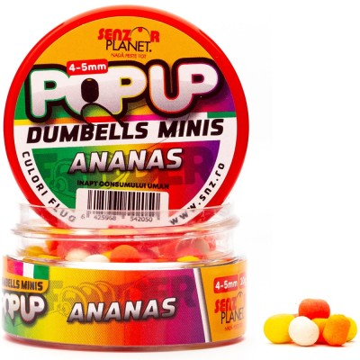 Pop Up Dumbell Senzor Planet Minis, Ananas, 4-5mm, 10g foto