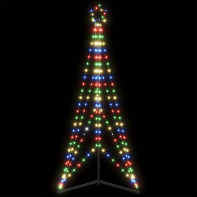 vidaXL Pom de Crăciun LED 363 LED-uri colorate 182 cm foto