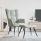 vidaXL Scaun de relaxare cu taburet, gri deschis, catifea 328084
