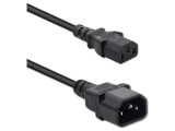 Cablu QOLTEC 3x0,75mm&sup2; IEC C13 - IEC C14 1m Negru 10A PVC