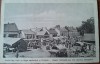 Carte postala, Ocna Mures, strada Regele Ferdinand cu targul saptamanal si Primaria, 1920