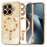 Husa Luxury Glitter MagSafe Auriu pentru Xiaomi 17T Pro Asteroid GSM