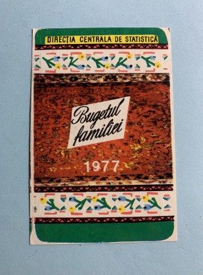 Calendar 1977 direcția centrală de statistică foto