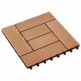 vidaXL Plăci pentru Deck 11 pcs Lemn de tec 30 x 30 cm Lemn compozit 42046672