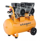 Compresor aer Stager Air 27DS50, 50L, 8bar, 270L min, monofazat, angrenare directa, silentios