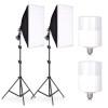 Set de lumini pentru studio cu 2 softbox,doua becuri LED 25W, suport reglabil 80 - 200 cm, Dactylion