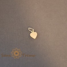 Pandantiv unisex placat cu aur , simbol inimioara, 1 cm