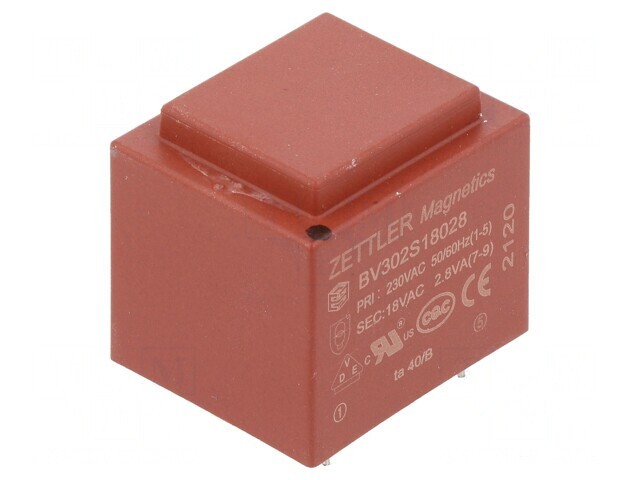 Transformator &Icirc;ncapsulat 2,8VA 230V 18V 156mA PCB