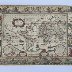 Reproducere dupa o harta a lumii la 1645