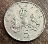 C50 - Moneda foarte veche - Anglia - 5 new pence - 1968