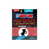 Brainplay Top Secret Puzzles and Codes: Secret Codes and Puzzles with Invisible UV Light Pen and Red-Reveal Glasses