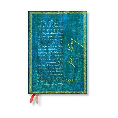 2024 Verne, Twenty Thousand Leagues 12-Month MIDI 160 Pg Horizontal Week-At-A-Time Embellished Manuscripts Collection foto