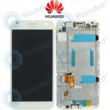 Capac frontal modul display Huawei Ascend G7 + LCD + digitizer alb