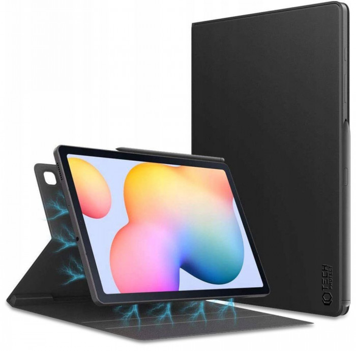 Husa Tech-Protect Smartcase Magnetic pentru Samsung Galaxy Tab S6 Lite 10.4 2020-2024 Negru