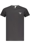 Cumpara ieftin Esercito Tricou barbati, cu mini imprimeu, Regular fit, Negru, S
