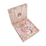 Set bijuterii Lovely Leave pentru copii compus din 27 piese, roz