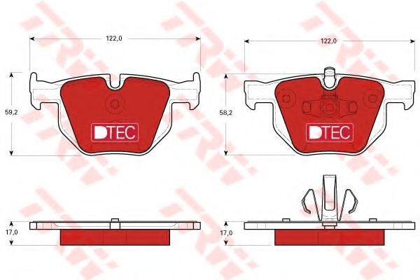 Set placute frana,frana disc BMW Seria 3 Cupe (E92) (2006 - 2013) TRW GDB1560DTE