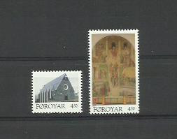 Foroyar Feroe Danemarca MNH 1996 - biserica religie foto