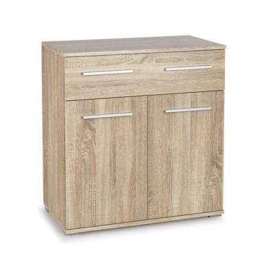 Comoda dormitor HM Lima KM1, Pal Melaminat, cu 2 usi, un sertar, cant ABS, stejar sonoma foto