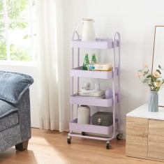 Carucior 4 cosuri servire la masa Pyh&auml;nt&auml; 103,5x46x35cm otel lila [en.casa] HausGarden Leisure