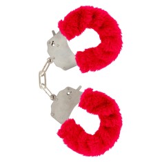 Catuse Plus ToyJoy "Furry Fun Cuffs" Rosu##