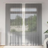 Gossi perdele voal cu bucle 2 buc gri inchis 140x245 cm