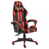 VidaXL Scaun de racing, negru și roșu, piele ecologică