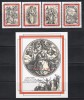 Ghana 1993 - Crăciun - Gravuri de Albrecht D&uuml;rer, Serie scurta + Colita, MNH, Nestampilat
