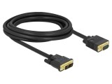Cablu DELOCK DVI-A 12+5 la VGA Single Link 3m Negru 86750