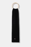 Tommy Jeans eșarfă din bumbac culoarea negru, uni, AM0AM13683