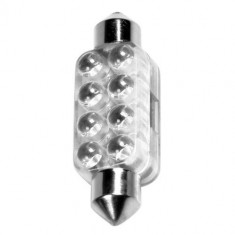 Bec tip LED 12V sofit cu 8 leduri 13x44mm SV8,5-8 1buc - Albast Auto Lux Edition foto