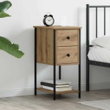 vidaXL Dulap de noapte stejar artizanal 32 x 42 x 70 cm Lemn compozit