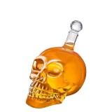 Decantor, model craniu, pentru Whiskey si alte bauturi rafinate, transparent, compact, stabil si usor de manevrat, Oem