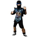 Costum ninja razboinic cu accesorii pentru baieti 5-6 ani 116 cm, Kidmania